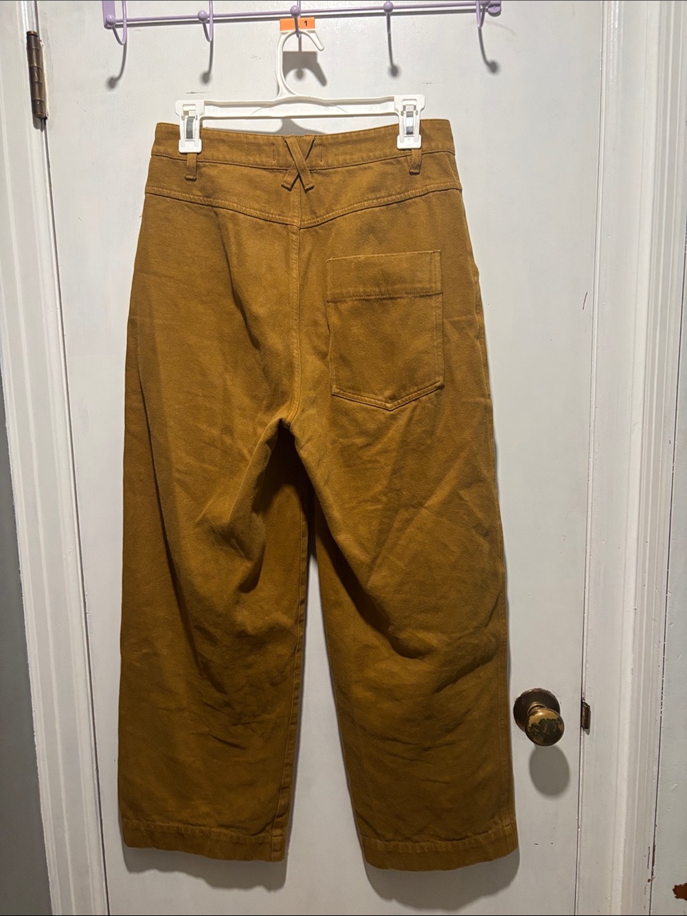Alex Mill Wide-Leg Utility Pants in Mustard Brown - Picture 6 of 7